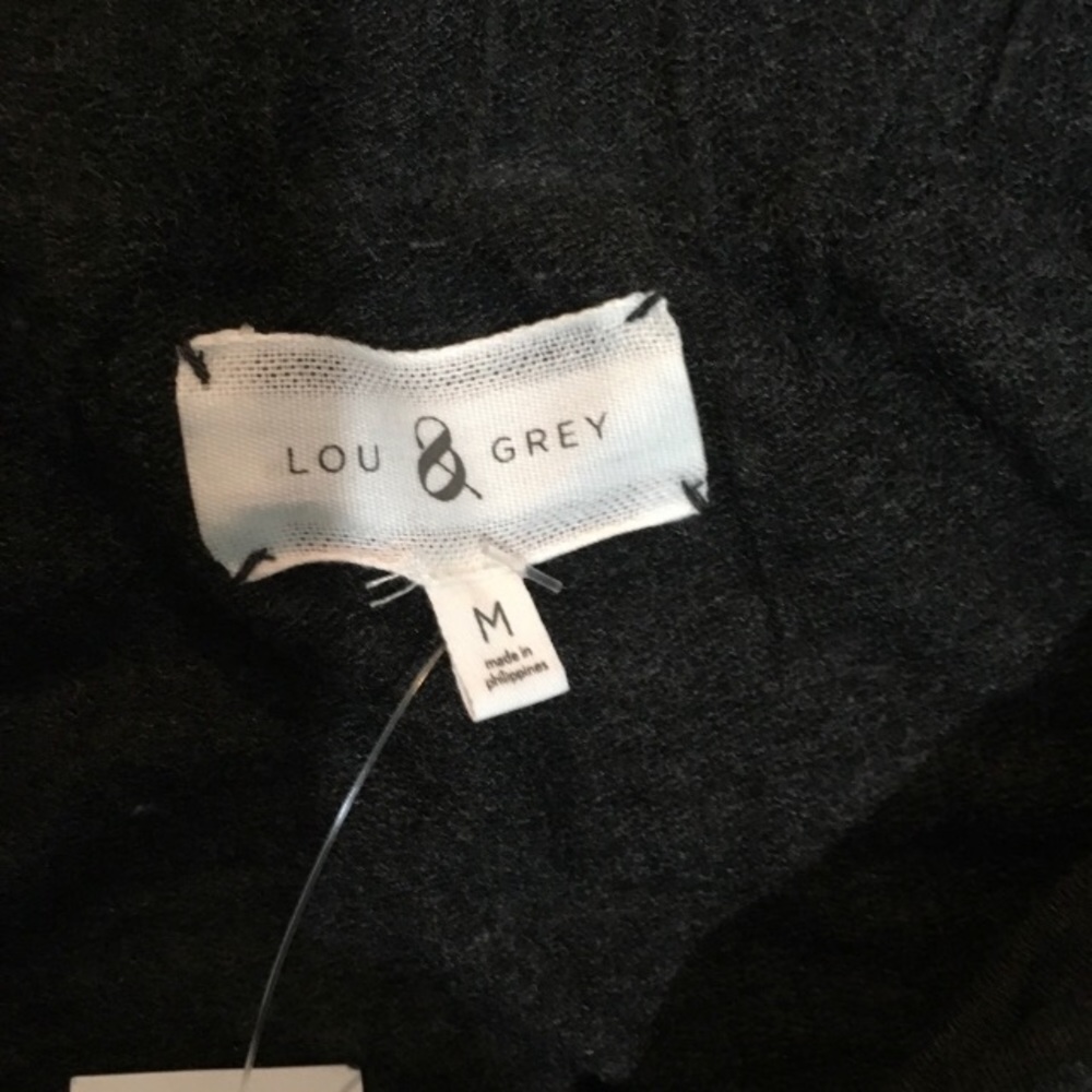 Lou & Grey Charcoal Gray Off the Shoulder Top S - Picture 6 of 7